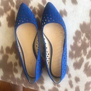 Electric blue flats